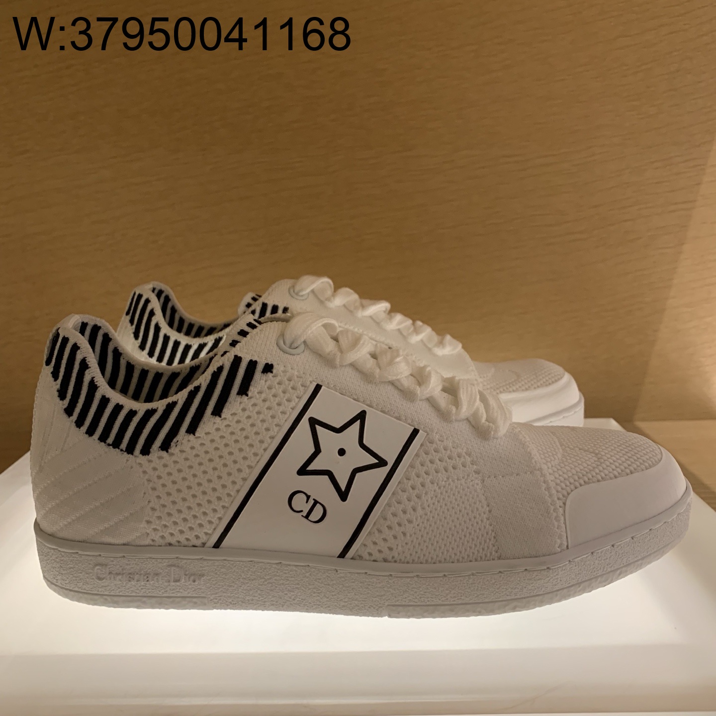 [QR 5009] 디올 스타 CD 스트라이프 스니커즈 화이트