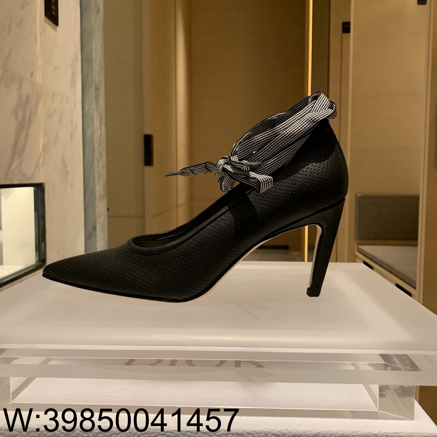 [QR 5009] 디올 D-Journey 레이스업 펌프스 하이힐 블랙 KCV329LAB S900