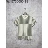 [사슬공장] 입생로랑 SS24 스트라이프 로고 자수 반팔티 아이보리