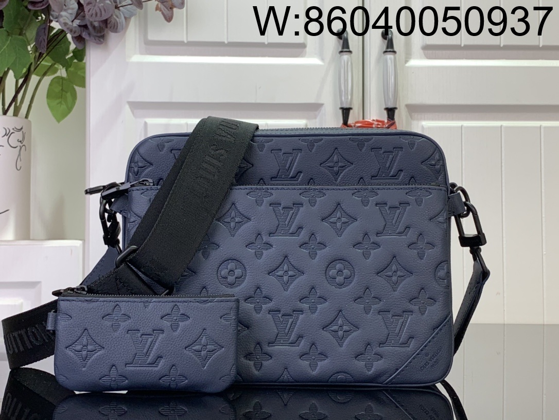 [88factory] 루이비통 트리오 메신저 네이비 블루 M14785 18.5*7*25cm