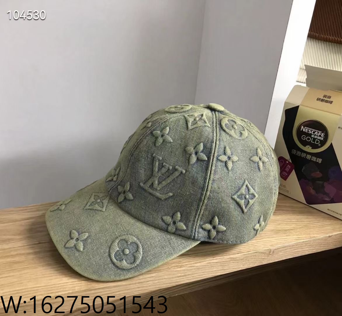 AGG 루이비통 모노그램 워싱 데님 캡 M7156L