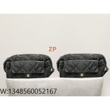 [CD] 샤넬 라지 호보 백 24N 블랙 44cm
