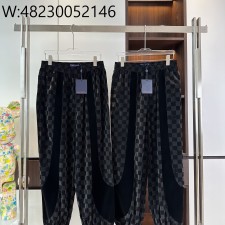 V공장 루이비통 25SS 플록 다미에 이음 팬츠 블랙