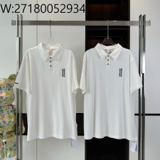 V공장 크롬하츠 모노그램 자수 반팔 카라티 / 폴로 폴로티 반팔티 화이트