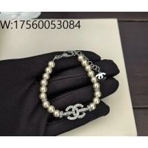 AGG 샤넬 큐빅 CC로고 진주 팔찌