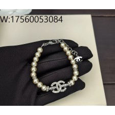 AGG 샤넬 큐빅 CC로고 진주 팔찌