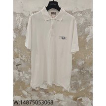 GTR공장 디올 힐튼 넬 로고 숏슬리브 플래킷 카라티 / 폴로 반팔티 폴로티 화이트