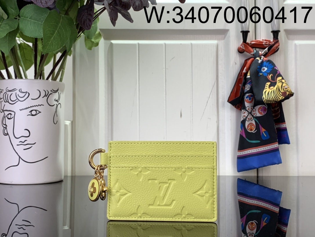 [88factory] 루이비통 LV 참 카드 홀더 M13649 7.3*0.3*10.2cm 라이트 옐로우
