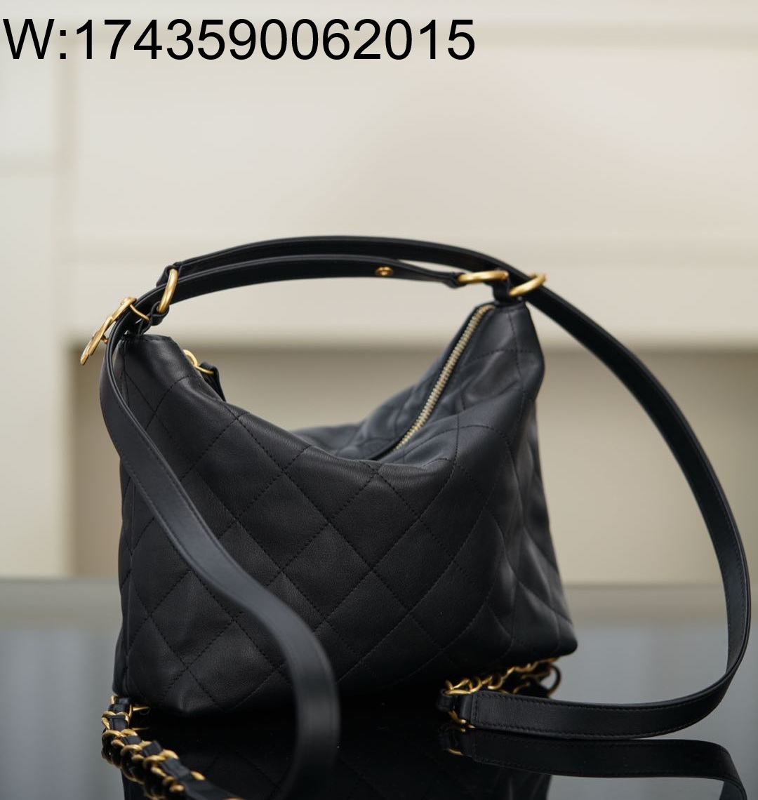 [JD] 샤넬 25SS 호보백 백팩 골드 메탈 블랙 스몰 20*31*8.5cm