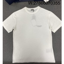 TJ공장 디올 코튼 단색 니트 반팔티 화이트