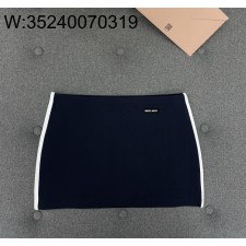 TJ공장 미우미우 모노그램 옆 배색 미니스커트