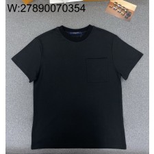 TJ공장 루이비통 뒷면 모노그램 자카드 이음 반팔티 블랙