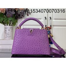 [88factory] 루이비통 카퓌신 스몰 타조무늬 27*18*9cm M24714 퍼플