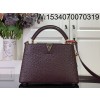[88factory] 루이비통 카퓌신 스몰 타조무늬 27*18*9cm M24714 와인