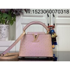 [88factory] 루이비통 카퓌신 미니 타조무늬 21*14*8cm M94227 핑크