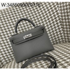 [장인의집] 에르메스 켈리 19 은장 진회색 epsom
