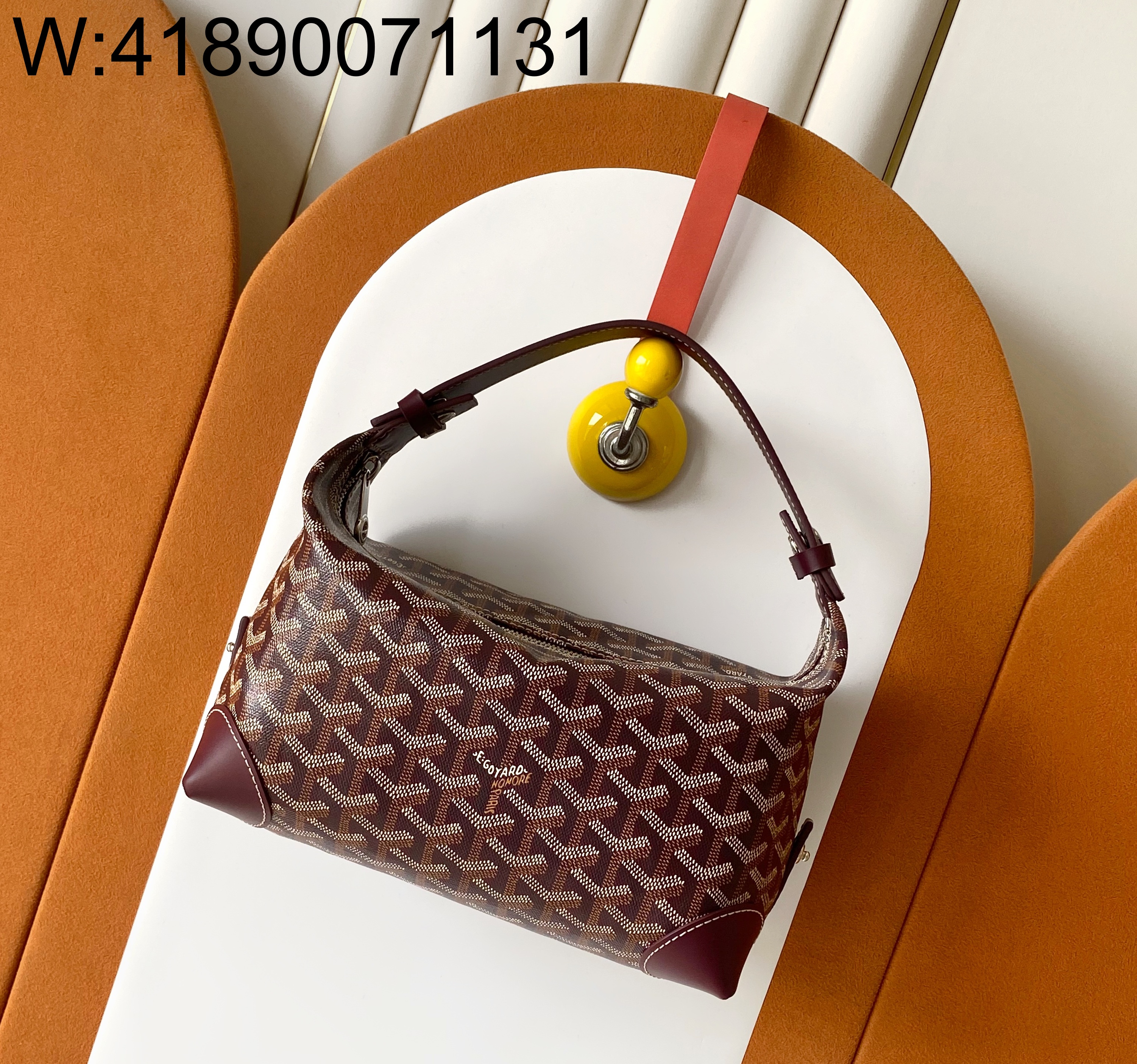 [리미티드] 고야드 toilet ecrue 화장실 백 와인 23*13*12cm