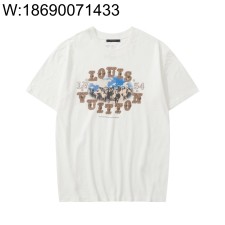 [흰] 루이비통 모노그램 말 패턴 LV 54 반팔티 화이트
