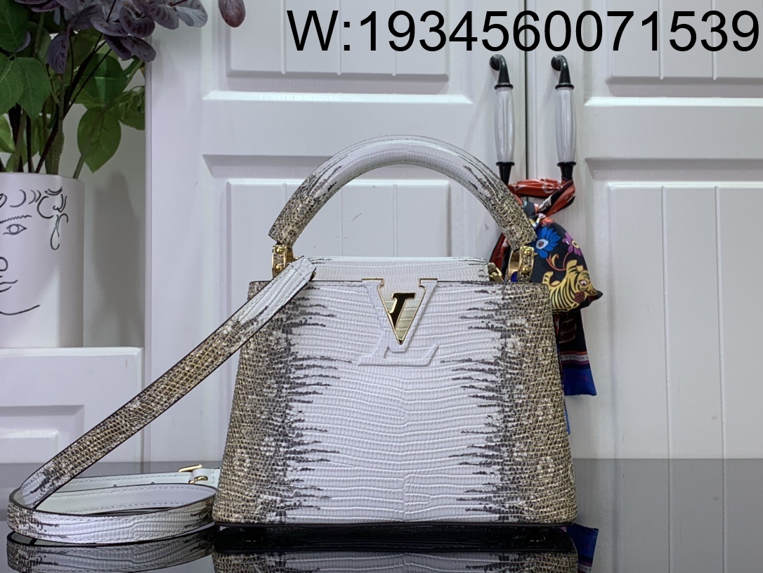 [88factory] 루이비통 카퓌신 미니 N98156 21*14*8cm 도마뱀 무늬 골드