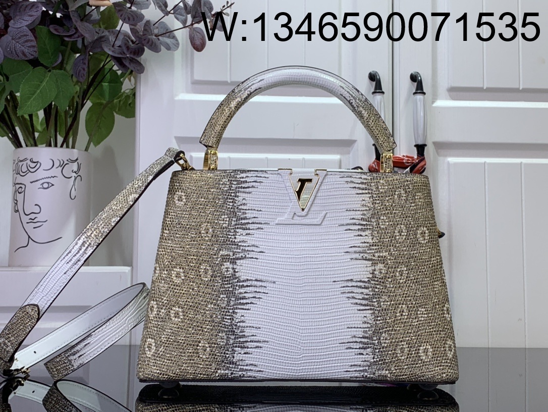 [88factory] 루이비통 카퓌신 BB N98177 27*18*9cm 도마뱀 무늬 골드