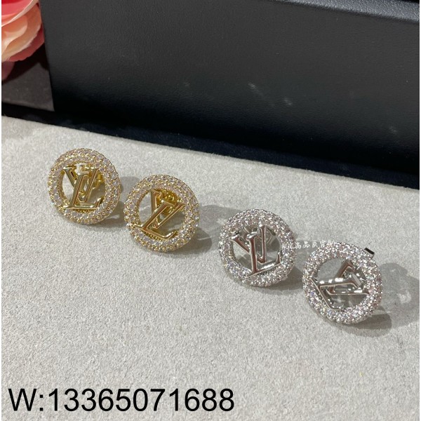 AGG 루이비통 LV 동그라미 큐빅 귀걸이 2컬러