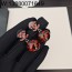 AGG 샤넬 CC로고 유리 구슬 귀걸이 레드