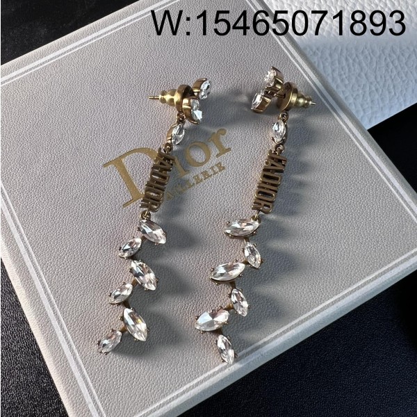 AGG 디올 JA DIOR 큐빅 롱귀걸이