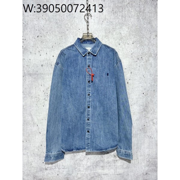 [사슬공장] 생로랑 FW23 로고 자수 데님 자켓