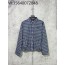 [사슬공장] 미우미우 SS25 체크 단추 자켓 블루
