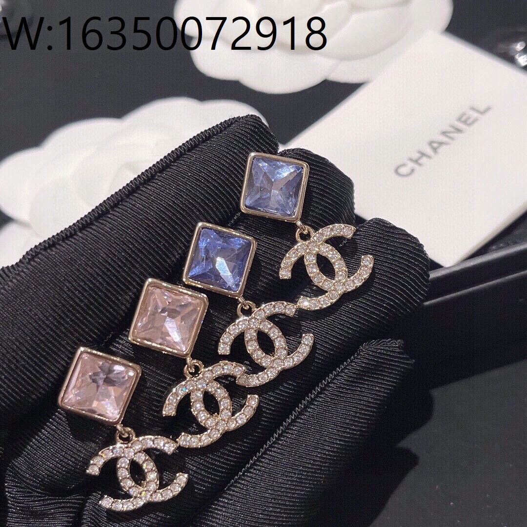 AGG 샤넬 CC로고 큐백 스퀘어 귀걸이 2컬러