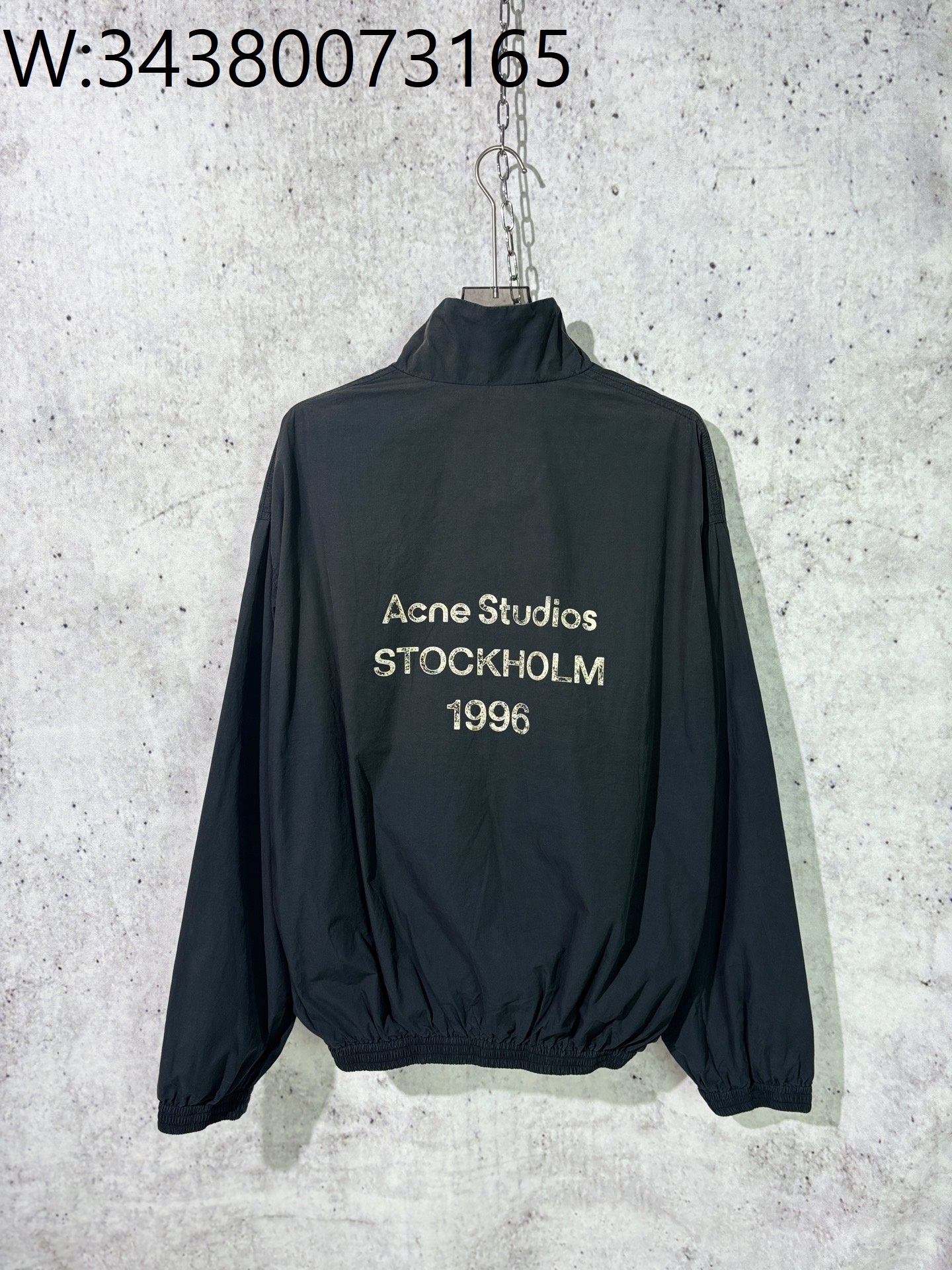[사슬공장] 아크네 스튜디오 ACNE Studios 뒷면 모노그램 바람막이 블랙