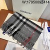 AGG 버버리 클래식 체크 캐시미어 스카프 그레이