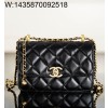 [JD] 샤넬 24C 볼 체인 지갑 카프스킨 골드 메탈 블랙 12*19*8cm