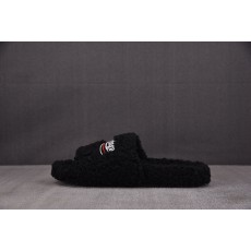 【GD】발렌시아가 퍼 슬리퍼 화이트