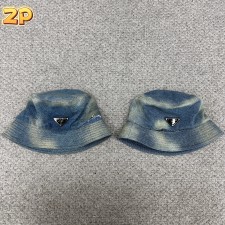 [윌리엄 셀러] 프라다 워싱 버킷햇 모자 블루 웨이디안 주소