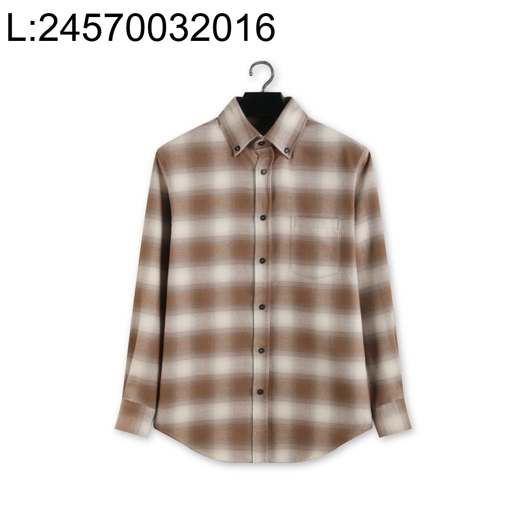 [YD공장] 로로피아나 25FW 체크 긴팔 셔츠 브라운