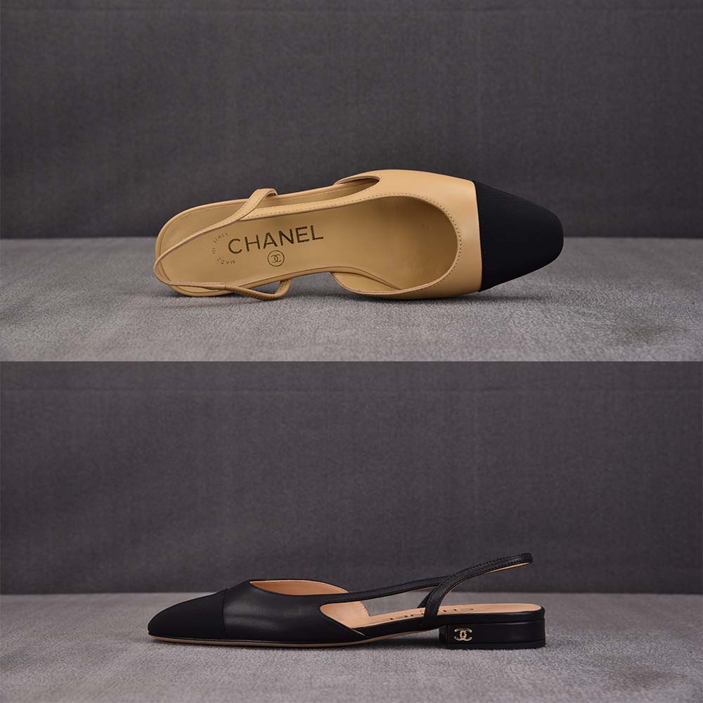 【GD】 샤넬 CHANEL 25C 슬링백 고트스킨 그로그랭 베이지 블랙 2컬러