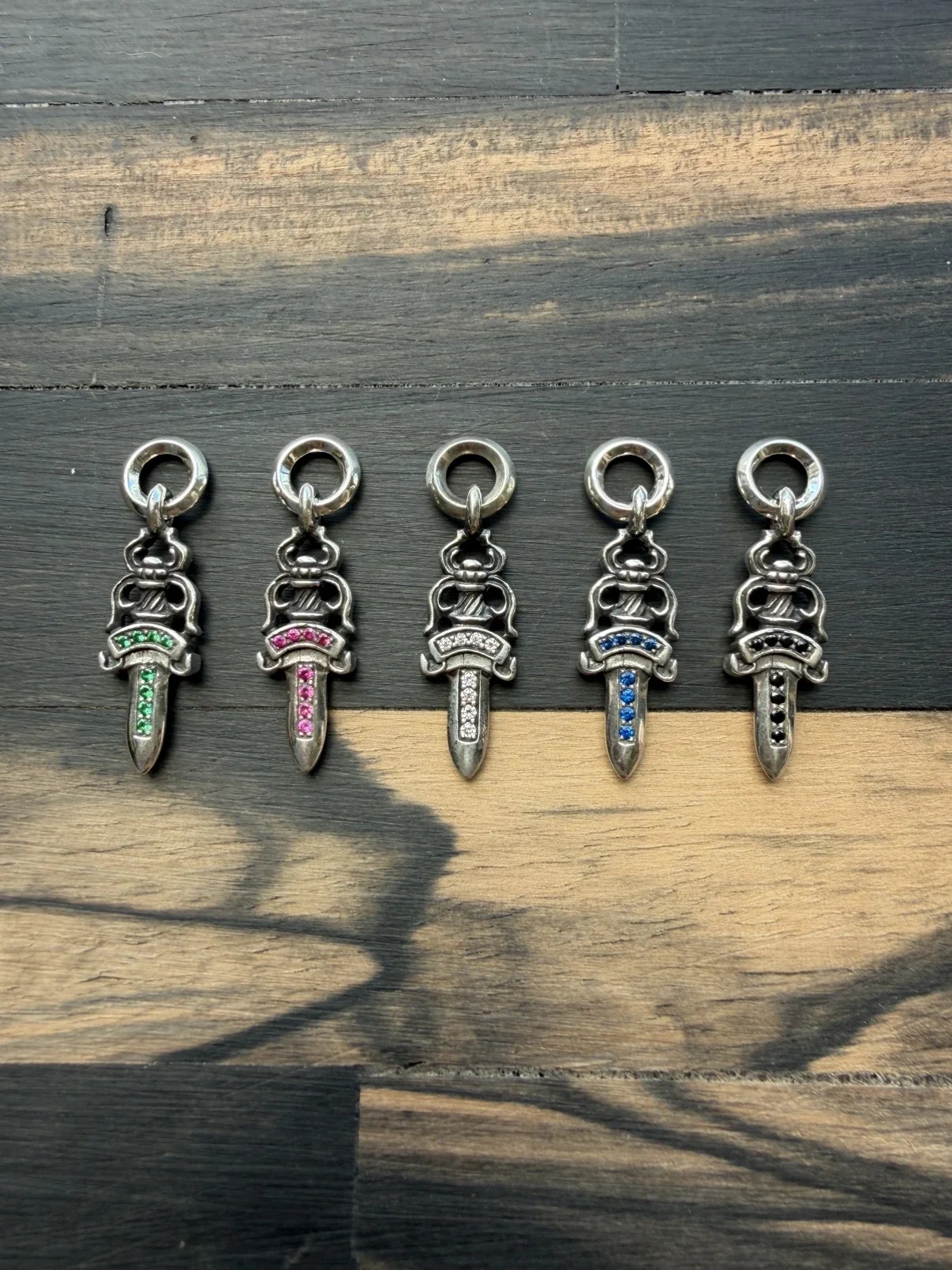 Chrome Hearts 크롬하츠 실버 모이사나이트 소드 펜던트