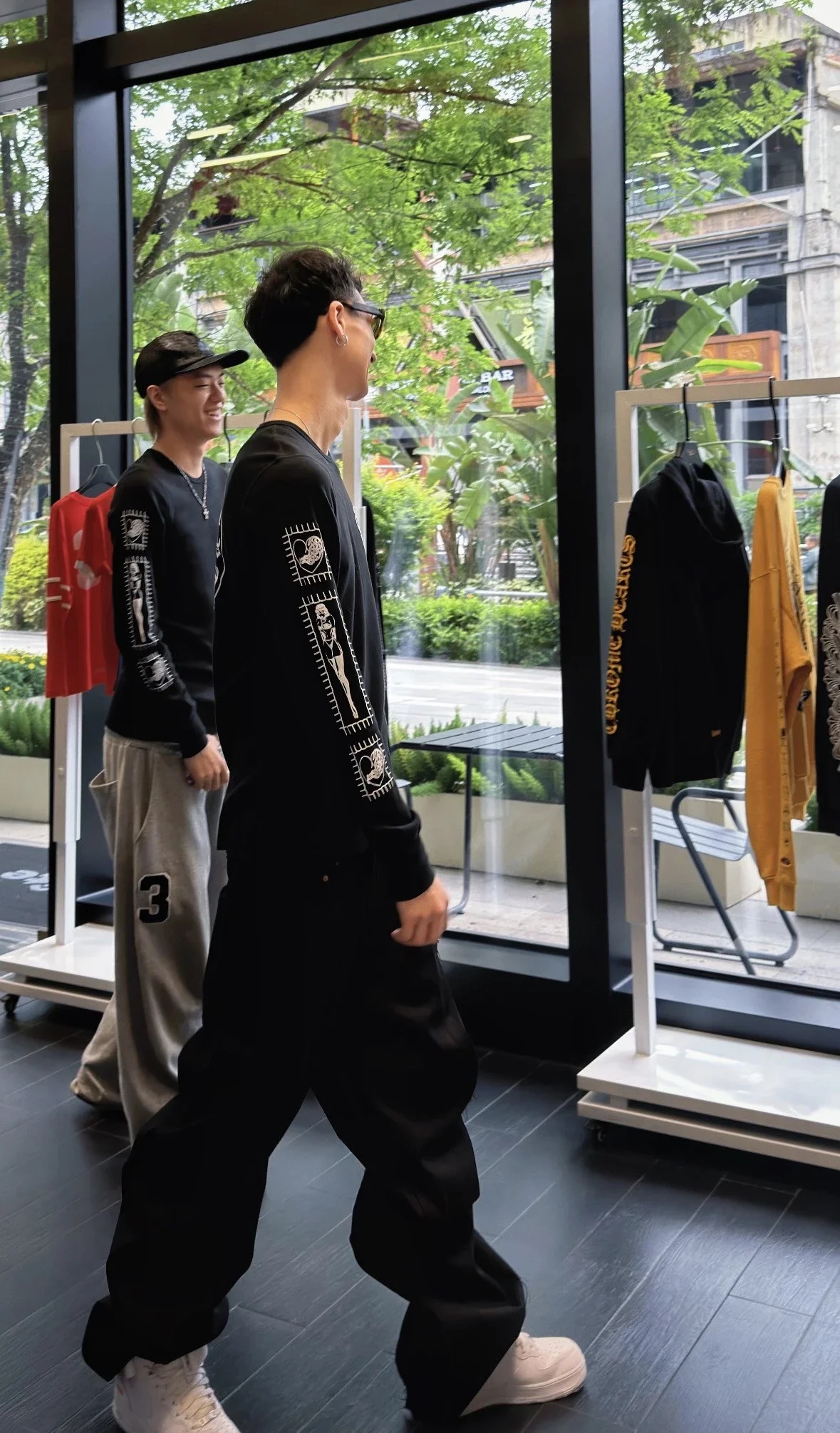 [크리스셀러] Chrome Hearts 크롬하츠 와플 조직 슬림핏 긴팔 티셔츠