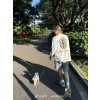 [크리스셀러] Chrome Hearts 크롬하츠 그린 소드 모티브 화이트 멀티 롱슬리브 티셔츠