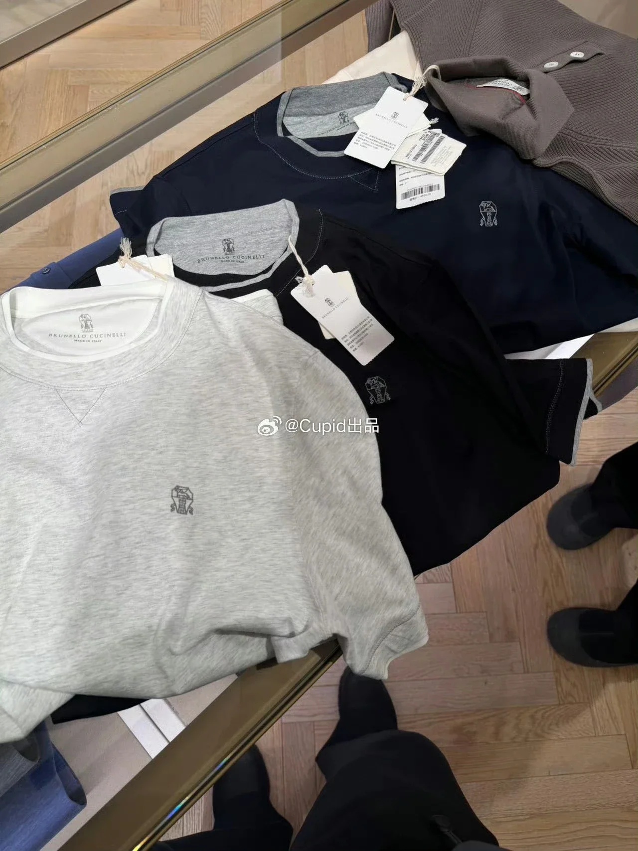 [큐피드셀러] Brunello Cucinelli 브루넬로 쿠치넬리 26SS 더블 넥 실켓 코튼 티셔츠