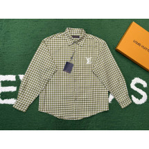 [잔디집1] Louis Vuitton 루이비통 로고 자수 체크 긴팔 셔츠