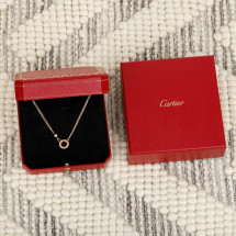 (MASTER) Cartier 까르띠에 LOVE 더블 링 체인 목걸이
