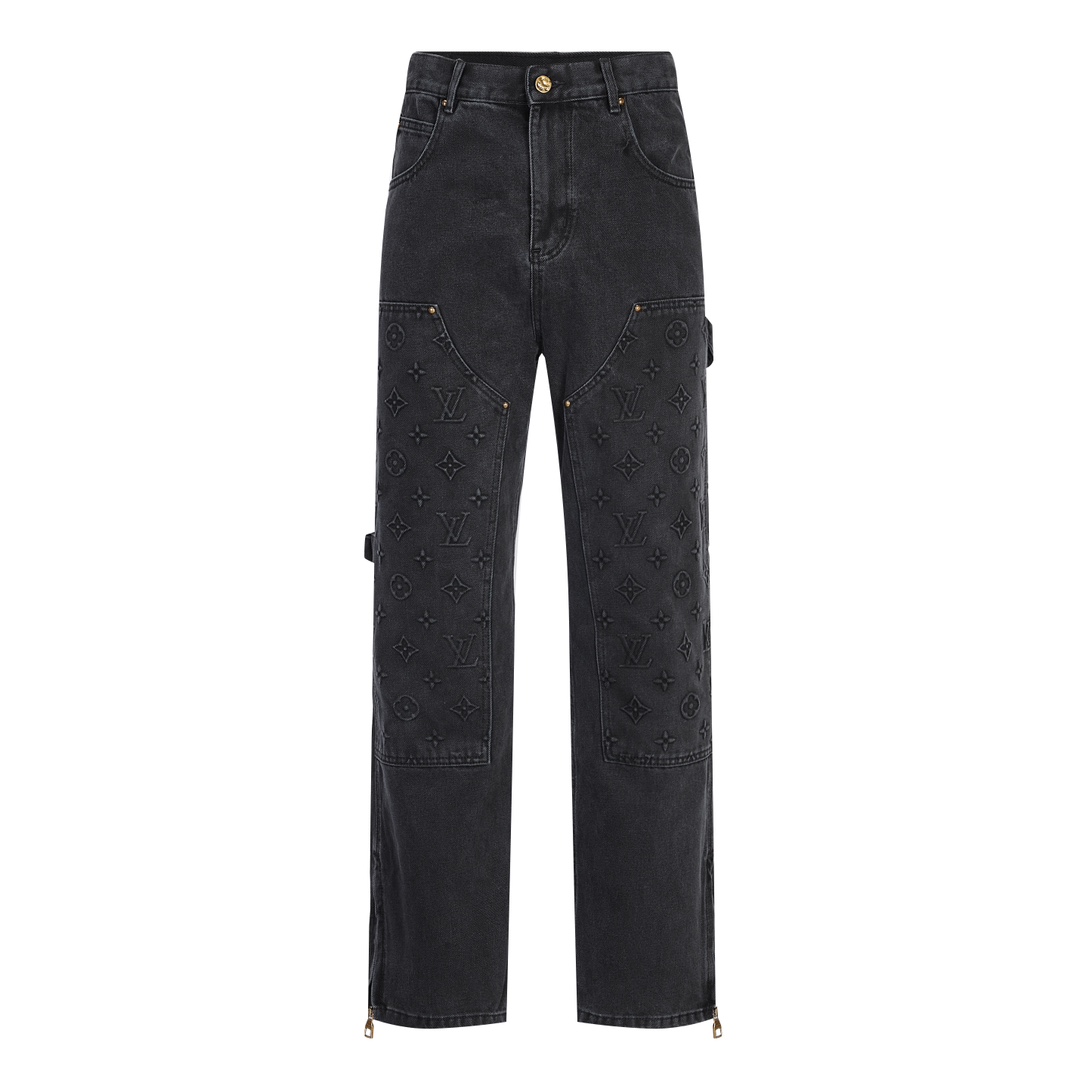 [잔디집2] 루이비통 모노그램 플라워 데님 카펜터 워싱그레이 팬츠